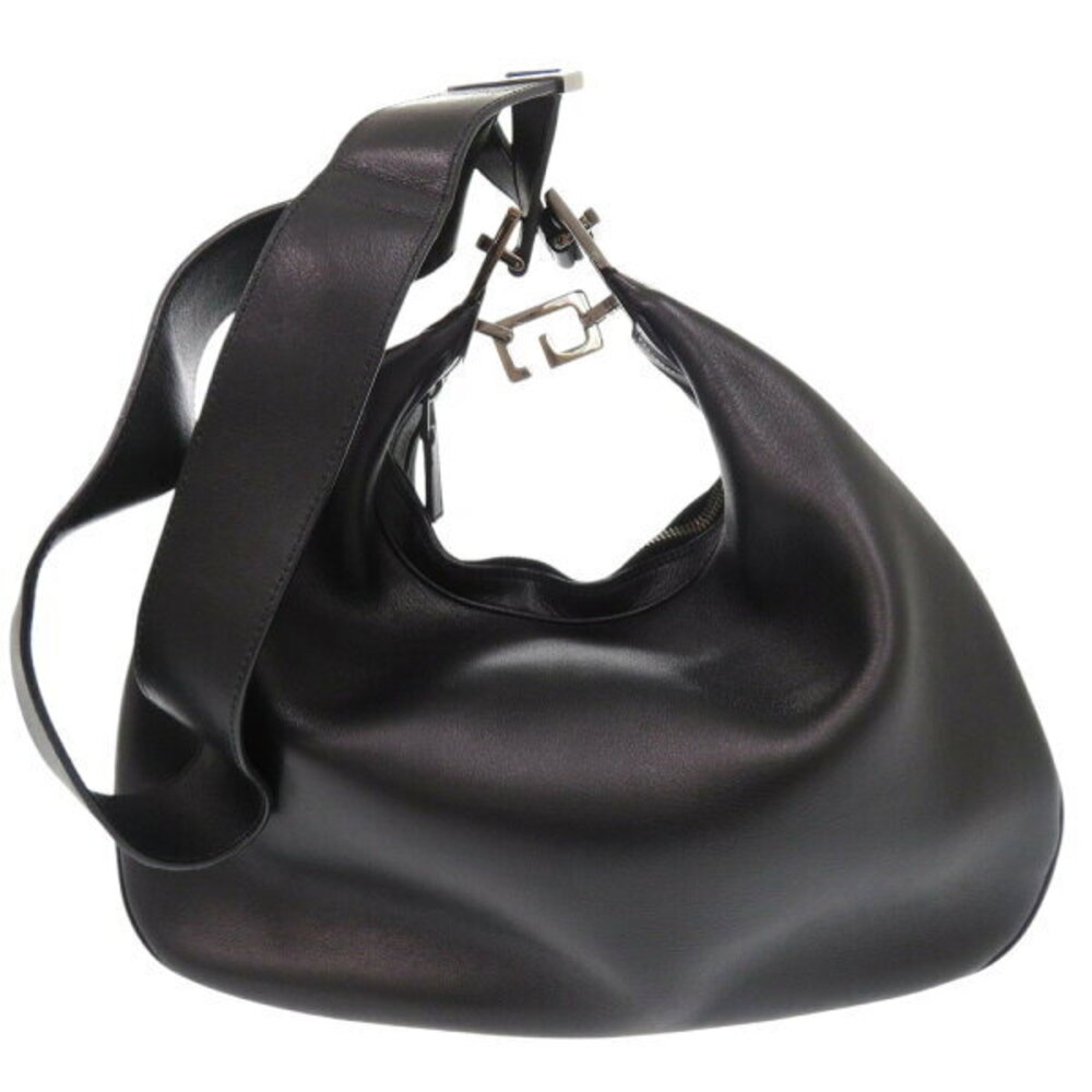 Gucci Black Leather Hobo Shoulder Bag